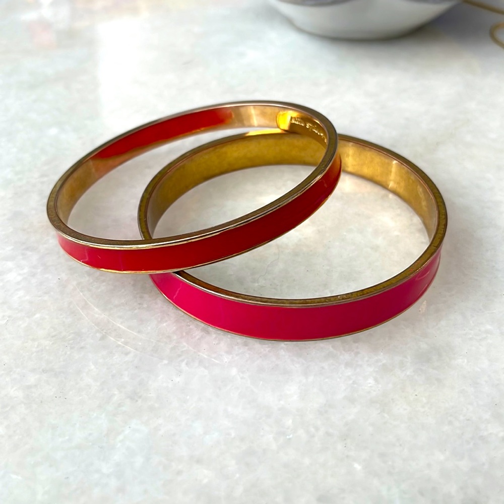Kate spade red and pink bangle set